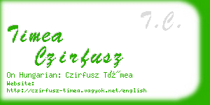 timea czirfusz business card